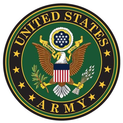 US Army Crest Round Sticker
