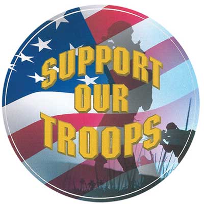 Support Our Troops Round Decal