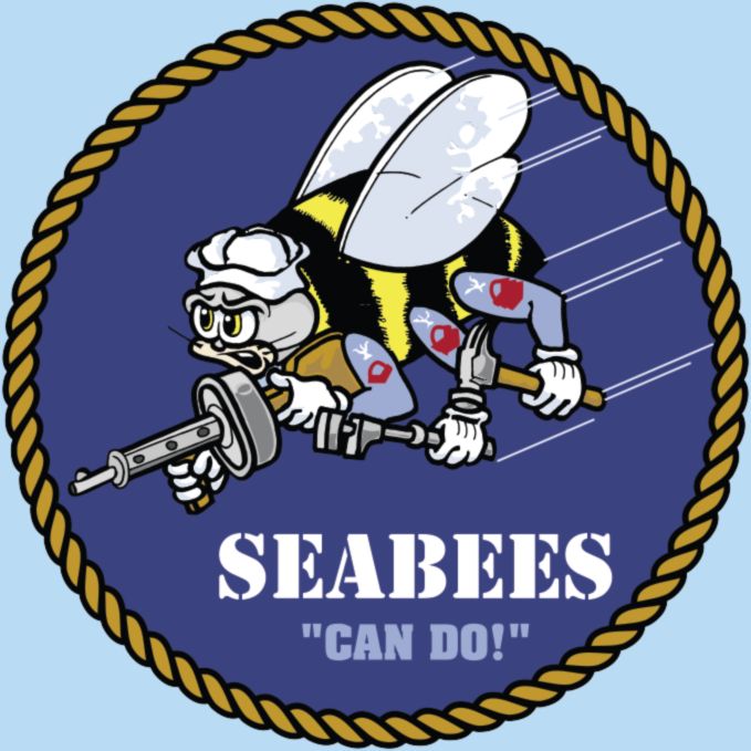 Seabees 4" Decal