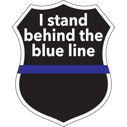 I Stand Behind the Blue Line Decal