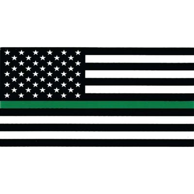 Thin Green Line American Flag Decal
