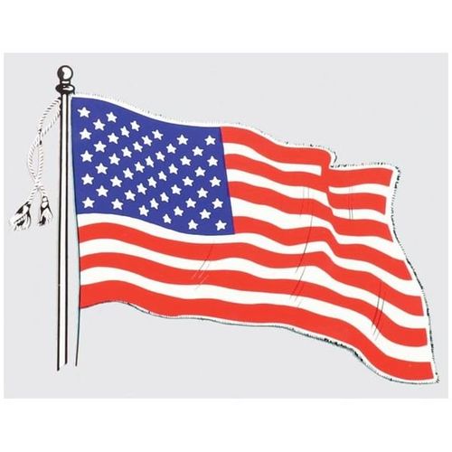 USA Wavy Flag Decal