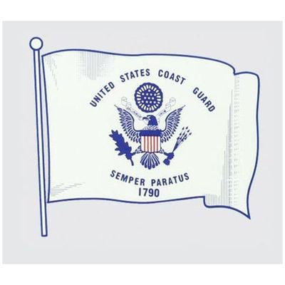 US Coast Guard Decal, Wavy Flag