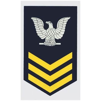 USN E-6 1st Class Gold Decal