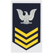 USN E-6 1st Class Gold Decal