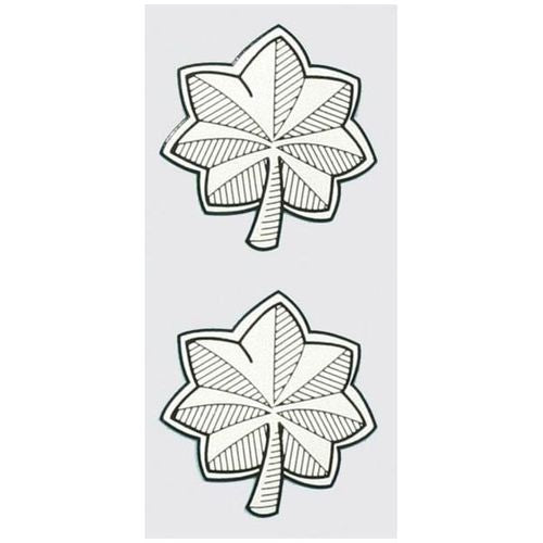 Officer's Rank 0-5 Silver Leaf Decal, All Services