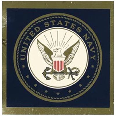 Navy Insignia Metallic Sticker
