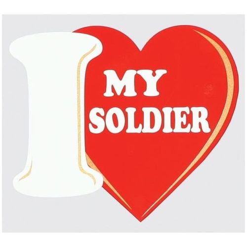 I Love My Soldier Decal