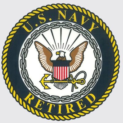 US Navy Retired Decal, 4&quot;