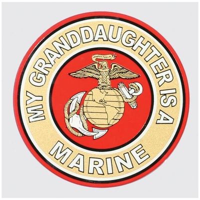 My Granddaughter Is A Marine Decal