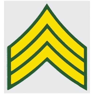 US Army E-5 Sgt.Decal