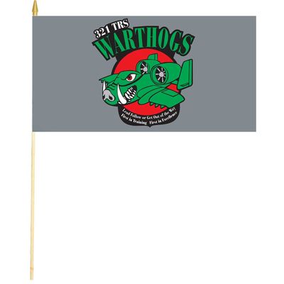 Warthogs 8 x 12 Stick Flag 321 Squadron Lackland TRS