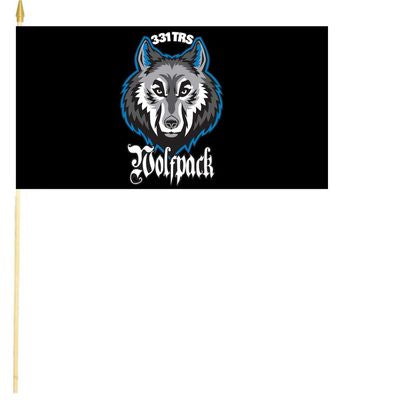 Wolfpack 8 x 12 Stick Flag 331 Squadron Lackland TRS
