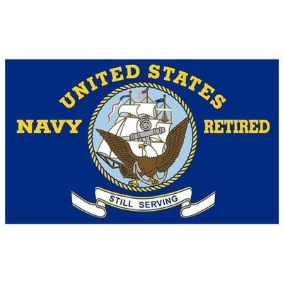 US Navy Retired Flag, 3x5 Foot