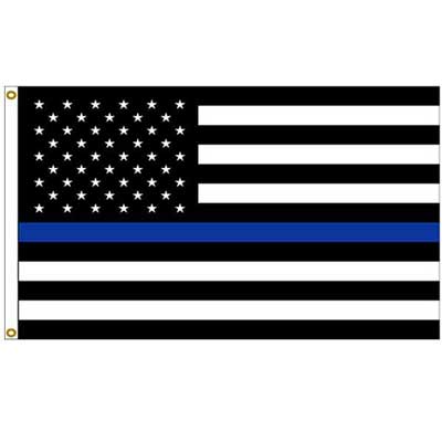 Thin Blue Line Police 3x5 Foot Flag