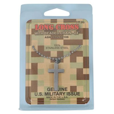 LONG CROSS Chain, Military Issue