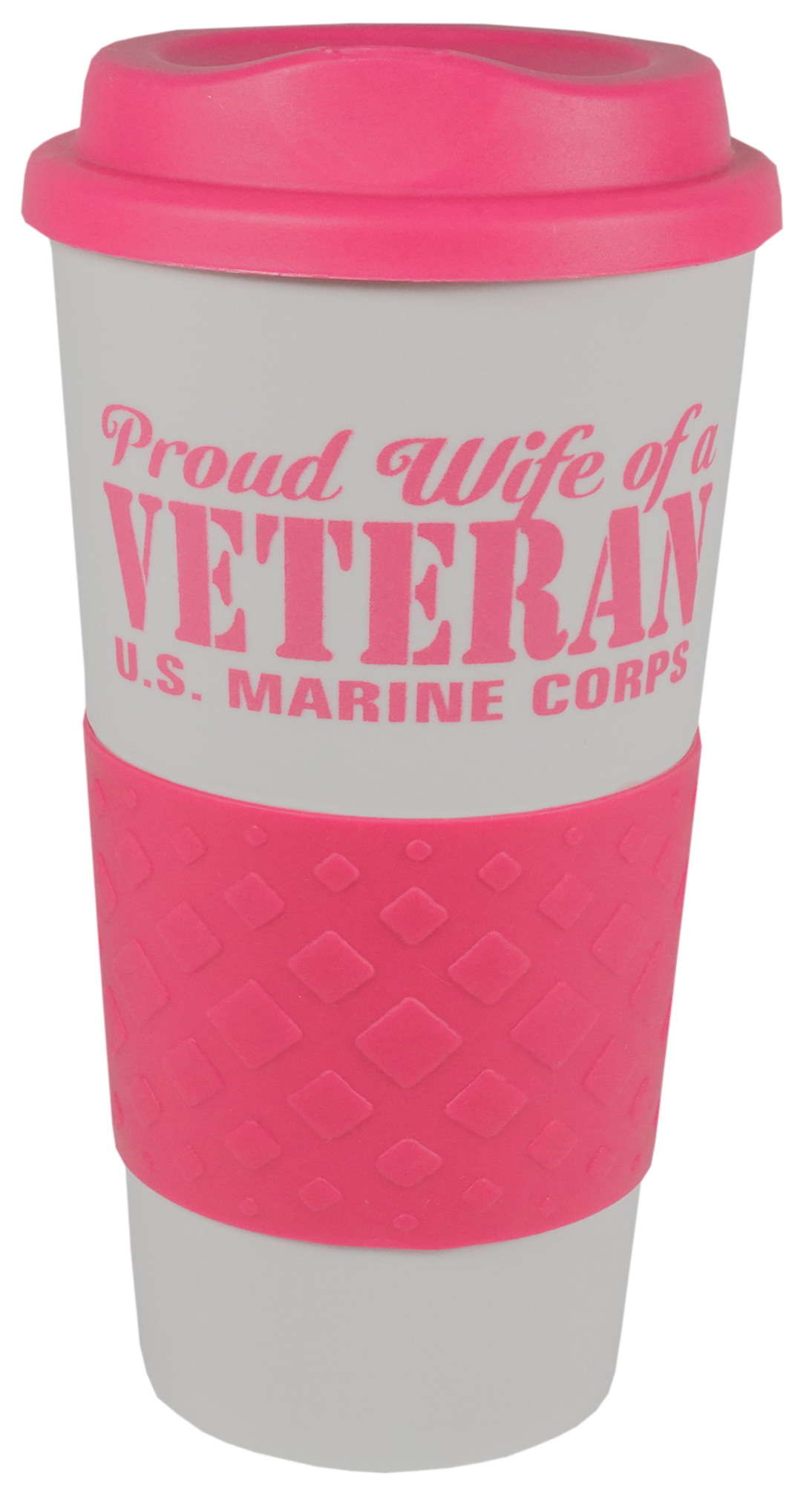 Proud Wife of a Marine Vet Mug, Grip N Go