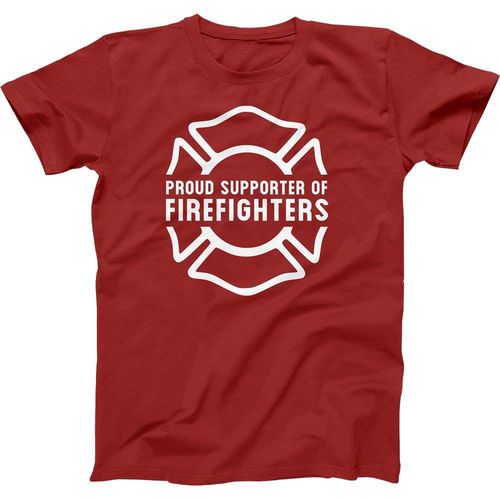 Proud Supporter of Firefighters Red T-Shirt