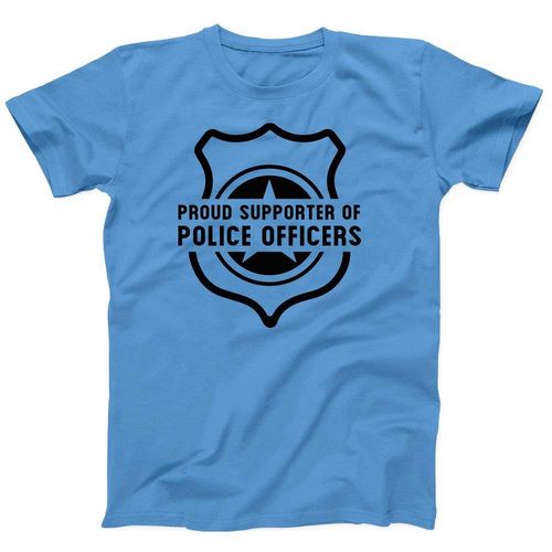 Proud Supporter of Police Officers Light Blue T-Shirt