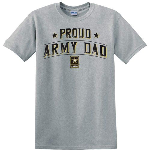 Proud Army Dad Stars Grey T-Shirt