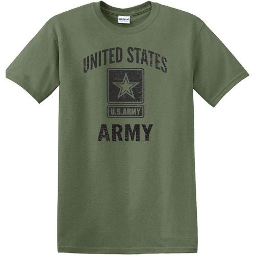 United States Army Distressed Military Green T-Shirt