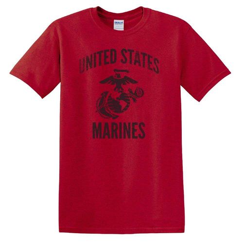 United States Marines Distressed Red T-Shirt