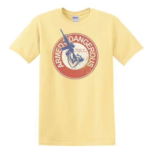 Armed & Dangerous 2nd Amendment Yellow T-Shirt