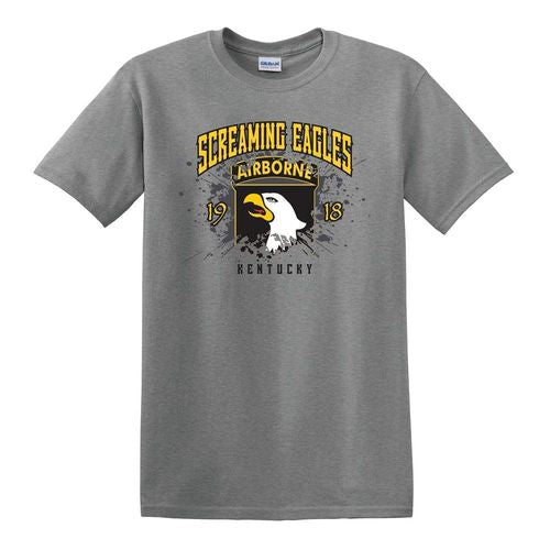 Screaming Eagles 101st Airborne 1918 Grey T-Shirt
