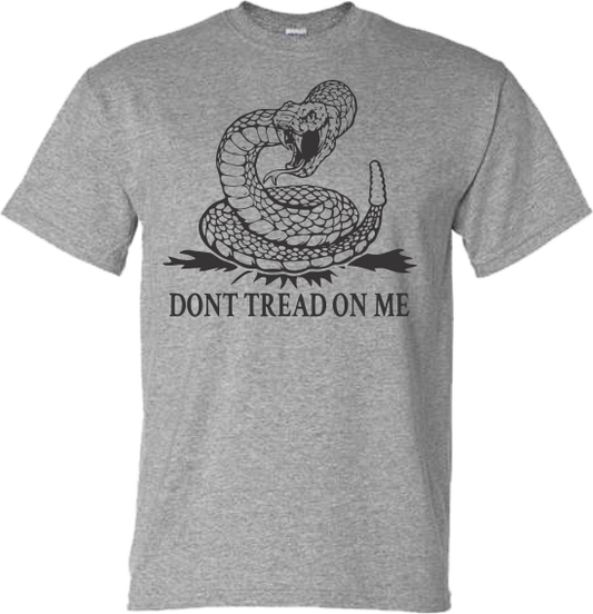 Don't Tread on Me Design Gray T-Shirt