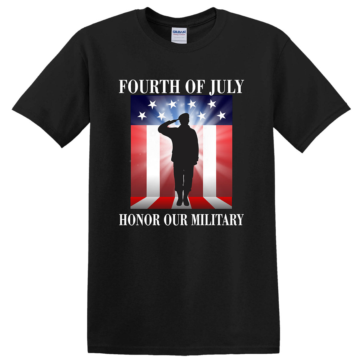 Fourth of July Honor Our Military Full Front Design