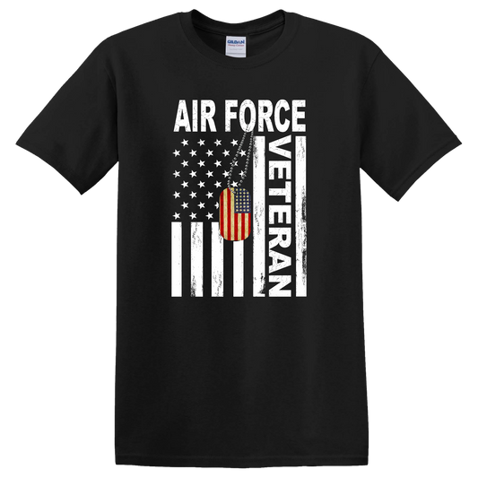 Air Force Veteran American Flag T-Shirt