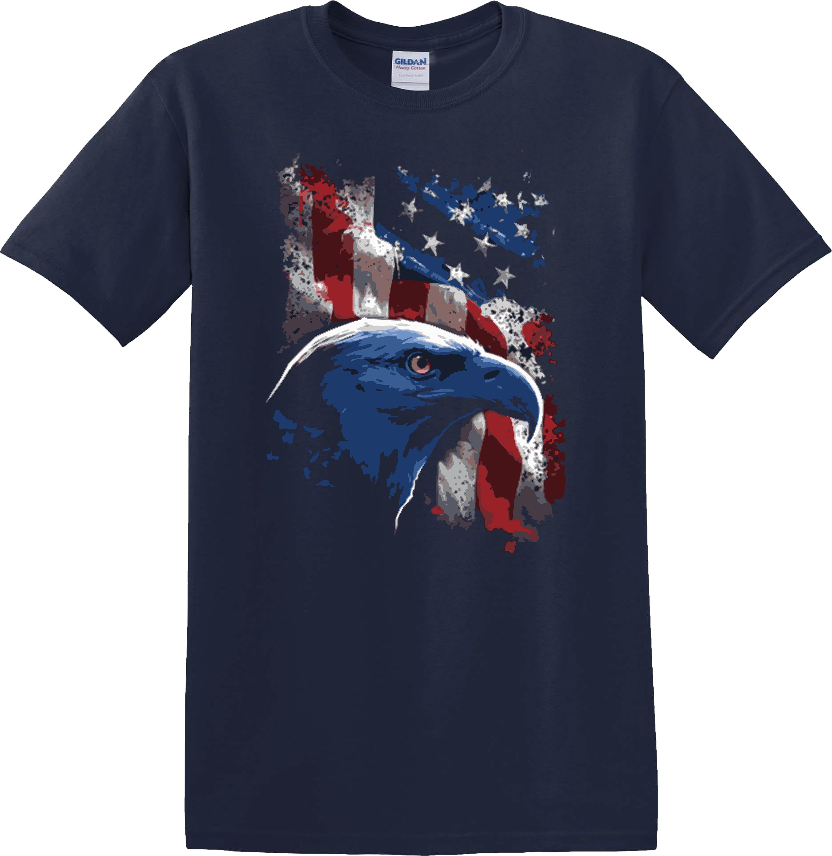 American Flag with Eagle Full Front T-Shirt