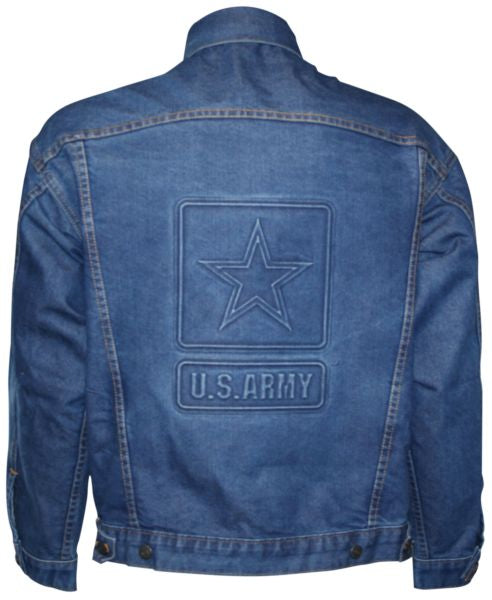 US Army Star Denim Embossed Jacket