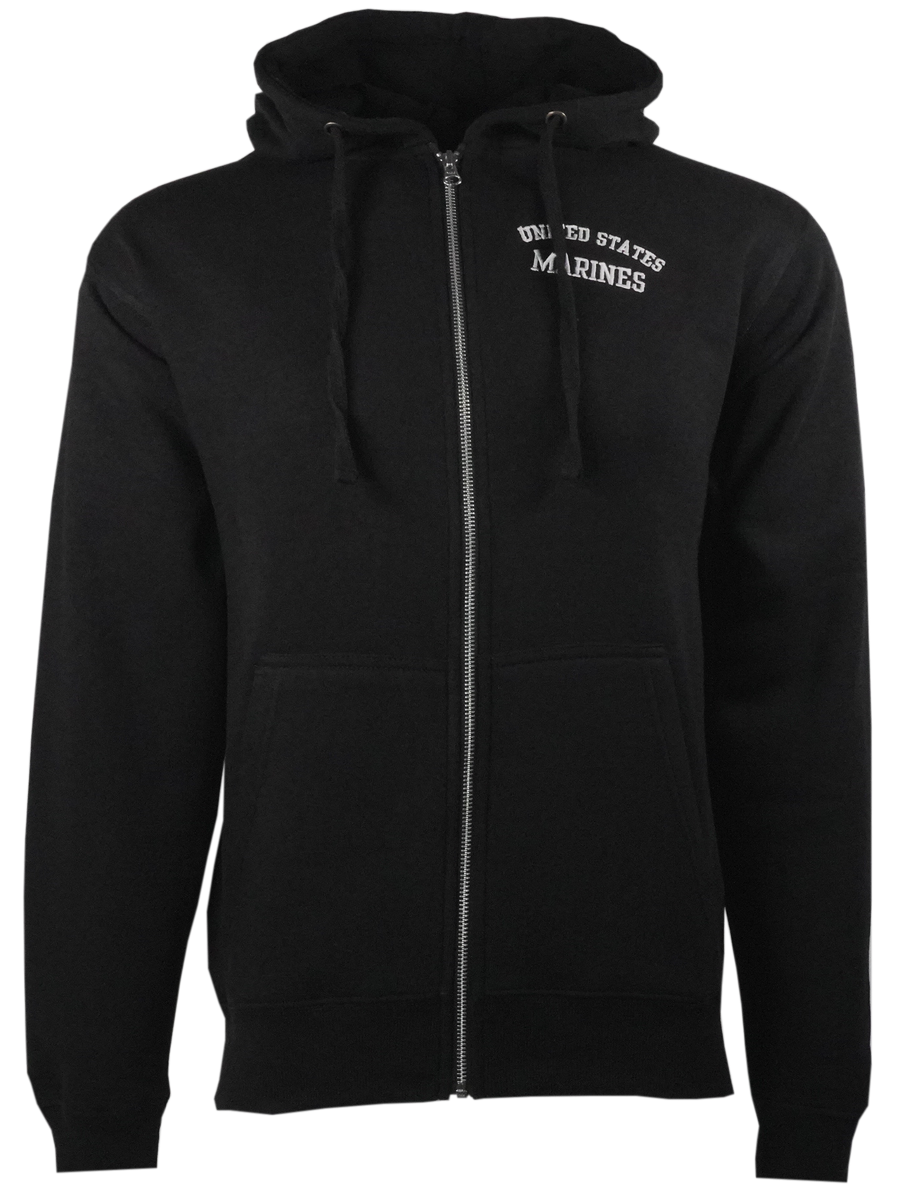 United States Marines on Fleece Zip Up Hoodie