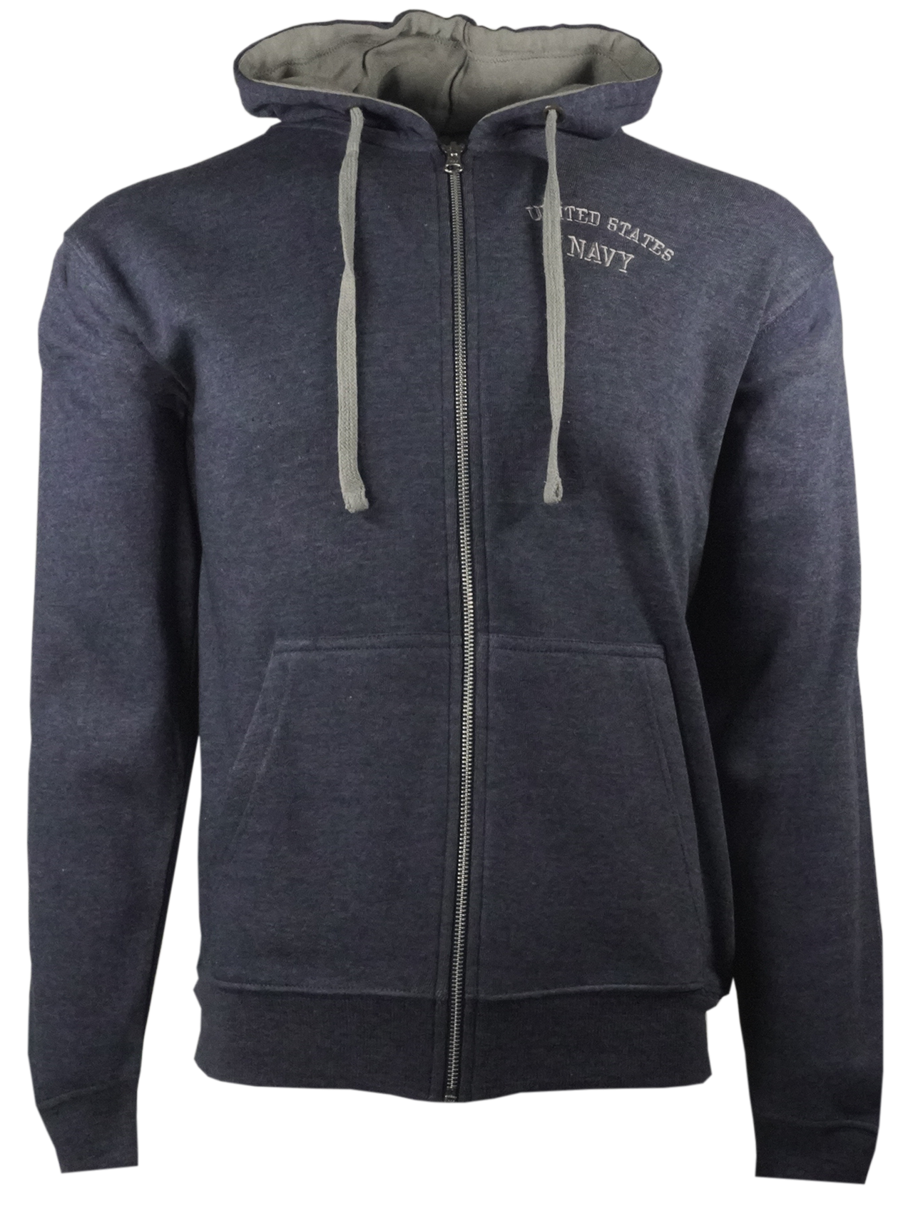United States Navy on Fleece Zip Up Hoodie