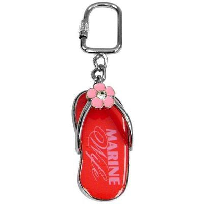 Marine Wife Flip Flop Key Chain