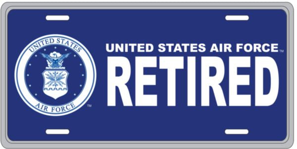 US Air Force Retired License Plate