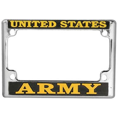 US Army Motorcycle License Plate Frame, Chrome