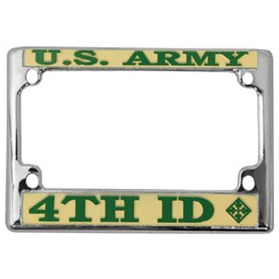 4th Infantry Division Motorcycle License Plate Frame