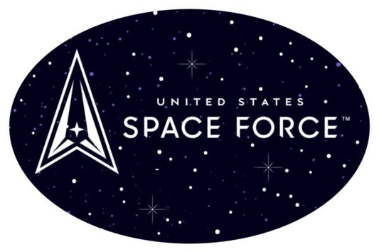 United States Space force on Blue Sky Oval Magnet