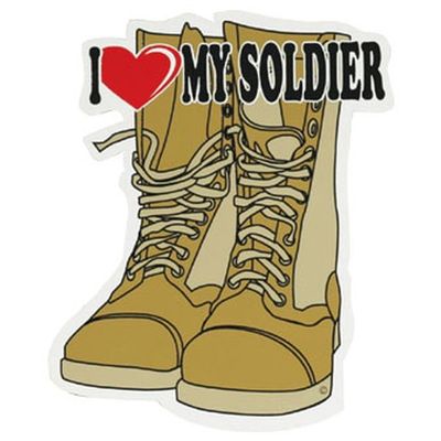 I Love My Soldier Magnet, Desert Boots
