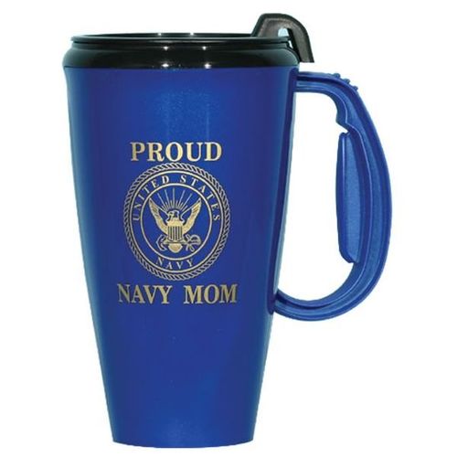 Proud Navy MOM Travel Mug