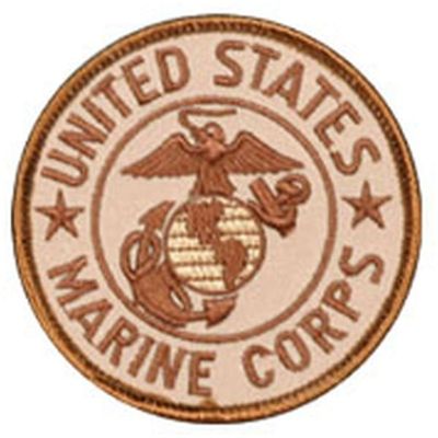 US Marine Corps Patch, 3" Desert