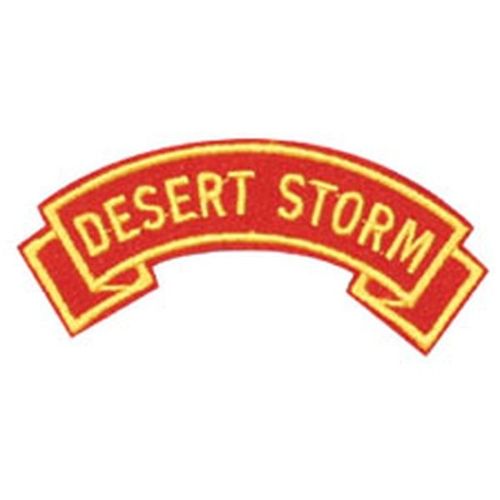 Desert Storm Yellow on Red Shoulder Rocker Patch