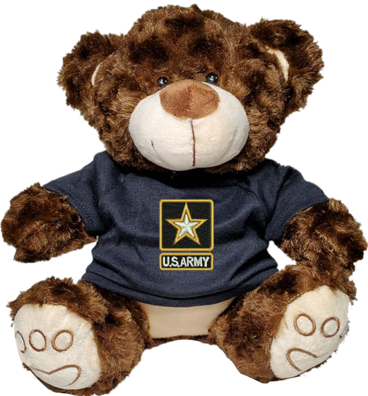 U.S. Army Star on Dark Brown Bear
