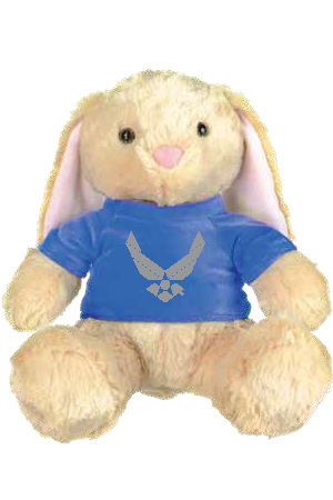 U.S. Air Force Symbol on Stuffed Plush Bunny Rabbit