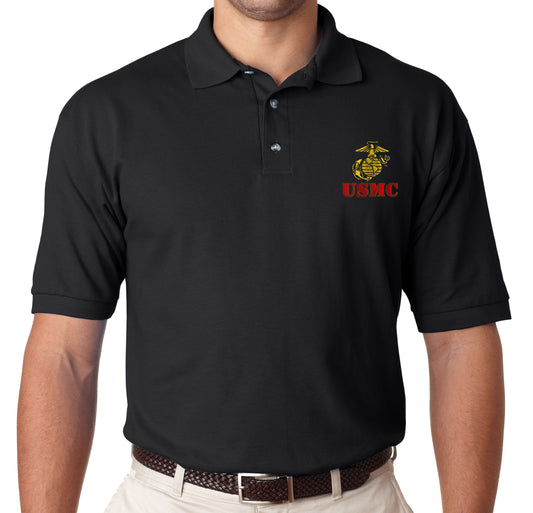 Marine Corps USMC Emblem Anchor Polo Shirt