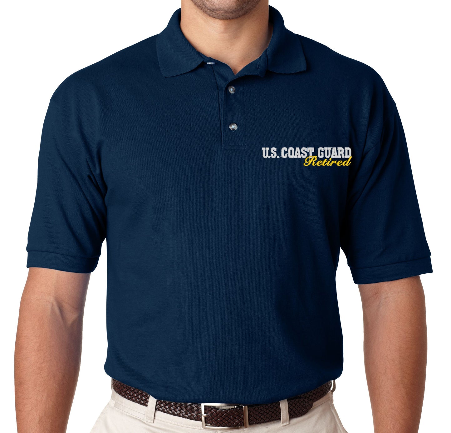 US Coast Guard USCG Retired Polo Shirt