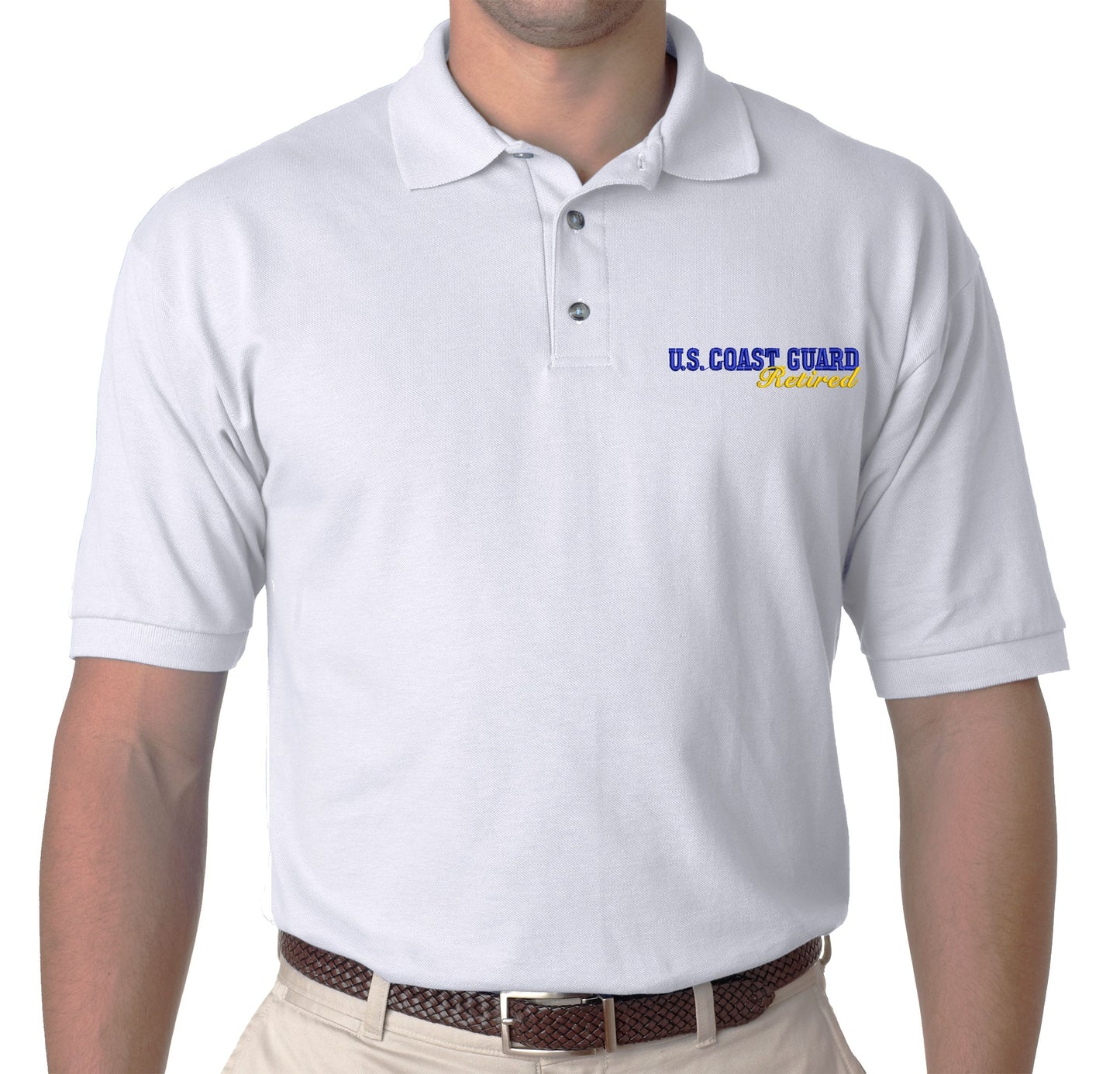 US Coast Guard USCG Retired Polo Shirt