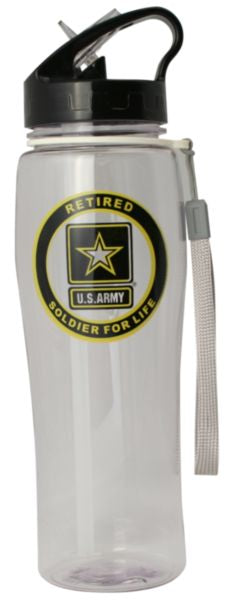 US Army Retired Soldier For Life Water Bottle